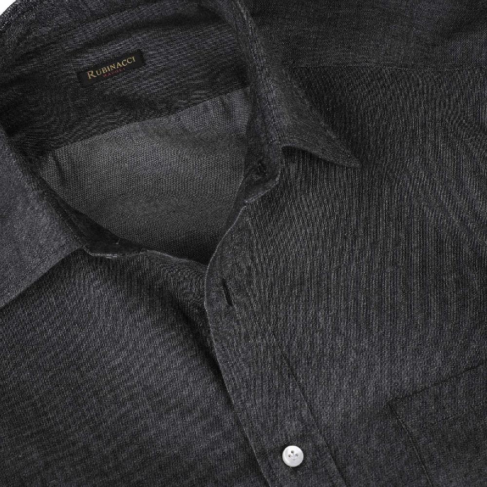 Rubinacci Camicia jeans grigio Online Outlet