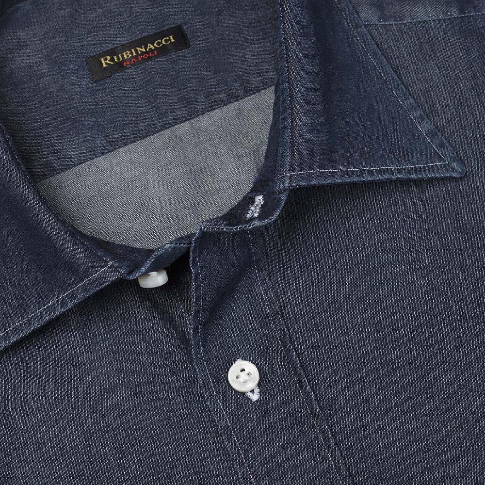 Rubinacci Camicia jeans blu scuro Comprane uno, ottenene uno gratis