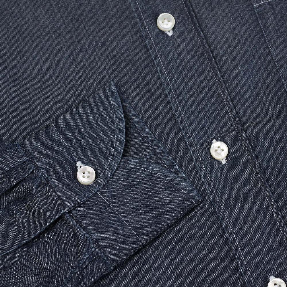 Rubinacci Camicia jeans blu scuro Comprane uno, ottenene uno gratis