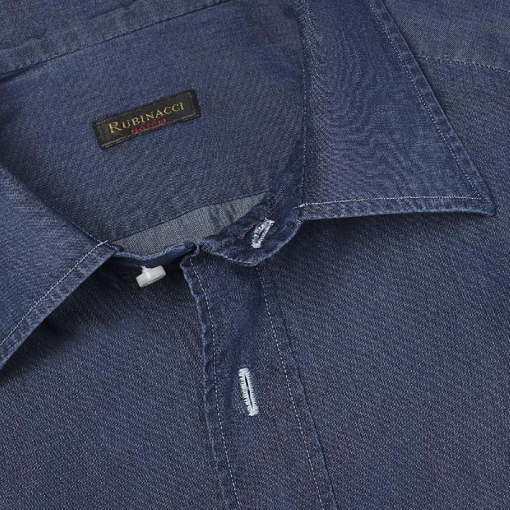 Rubinacci Camicia jeans blu Offerte giornaliere