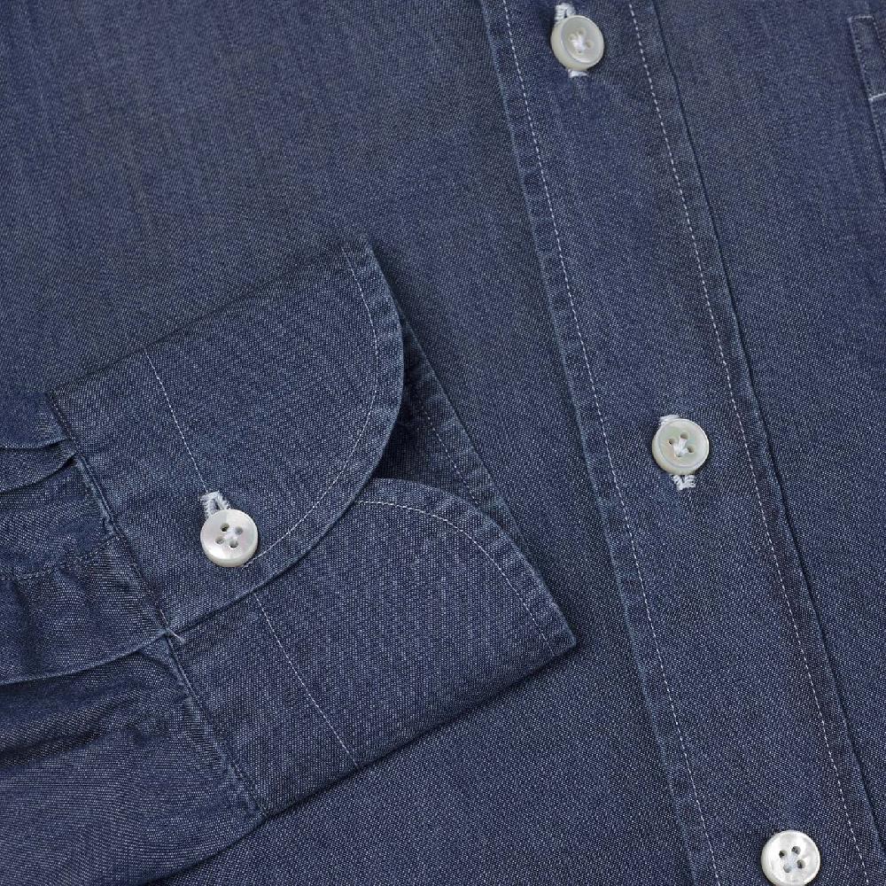 Rubinacci Camicia jeans blu Offerte giornaliere