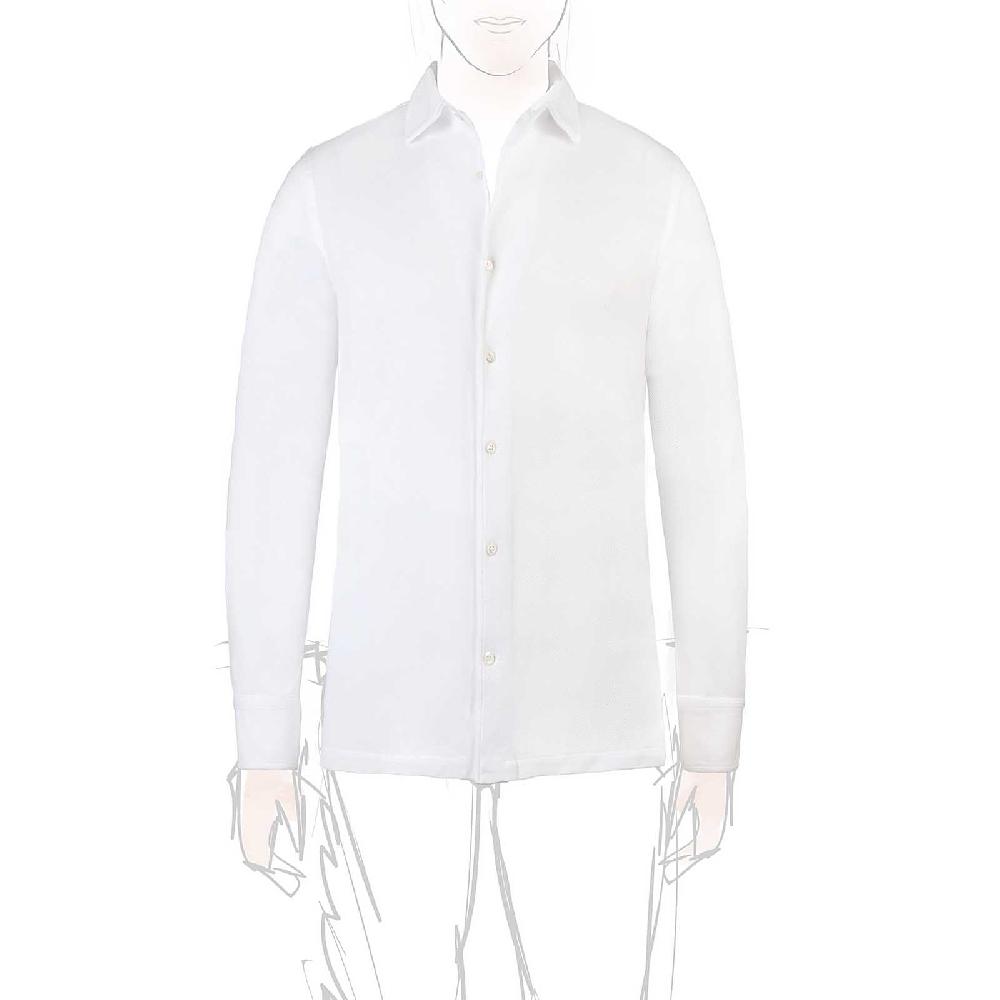 Rubinacci Camicia in piquet bianca Enormi risparmi