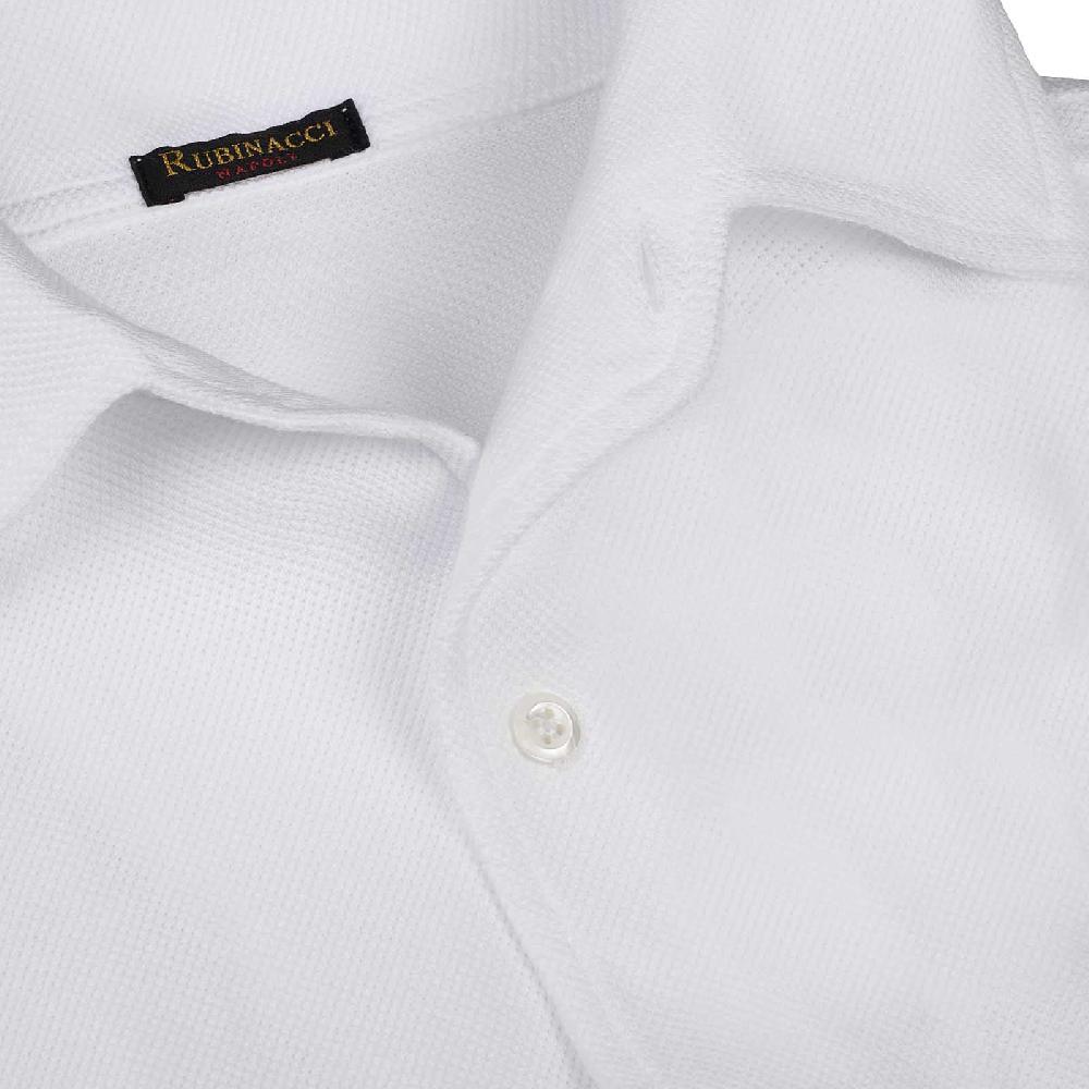 Rubinacci Camicia in piquet bianca Enormi risparmi