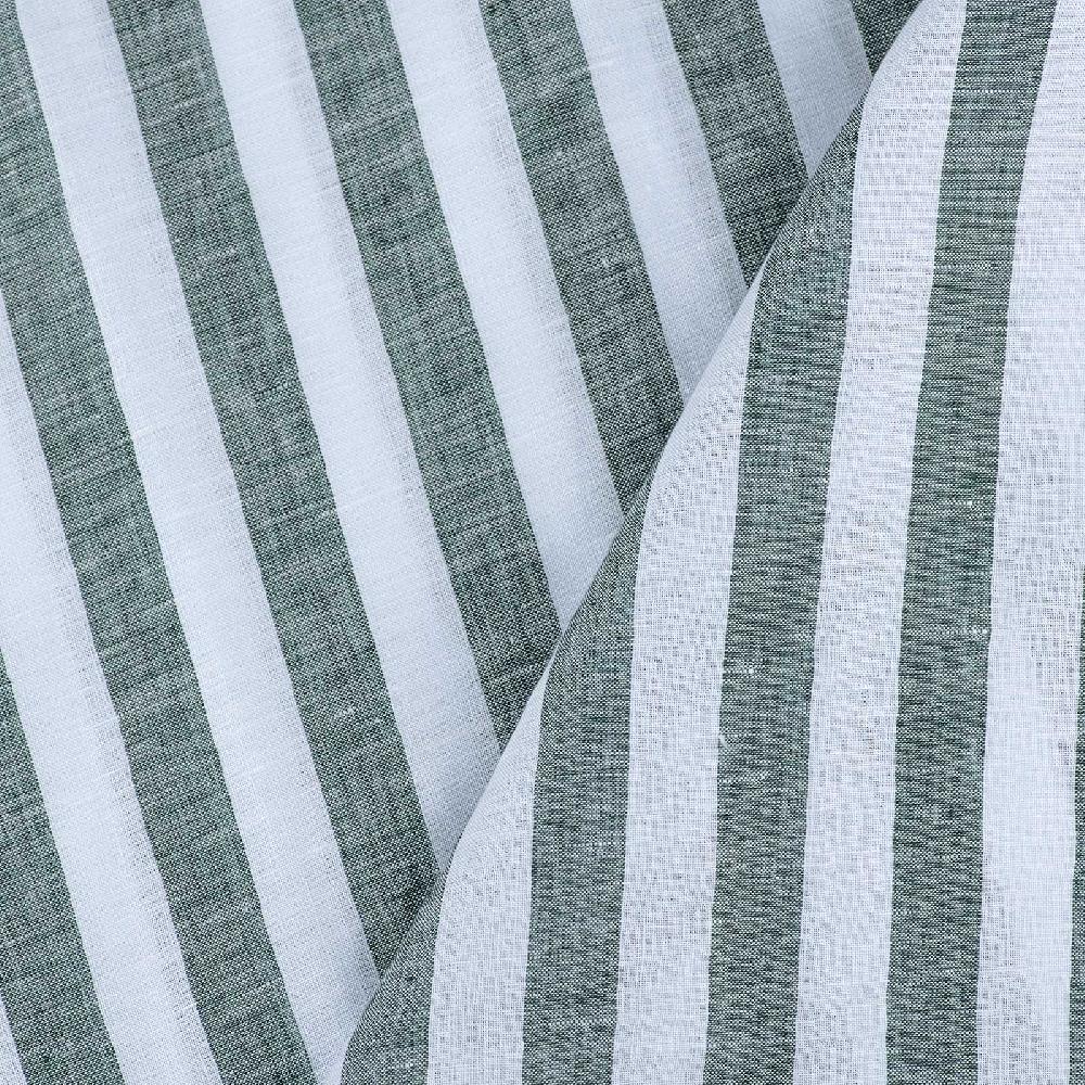 Rubinacci Polo in lino rigato verde Prezzo basso