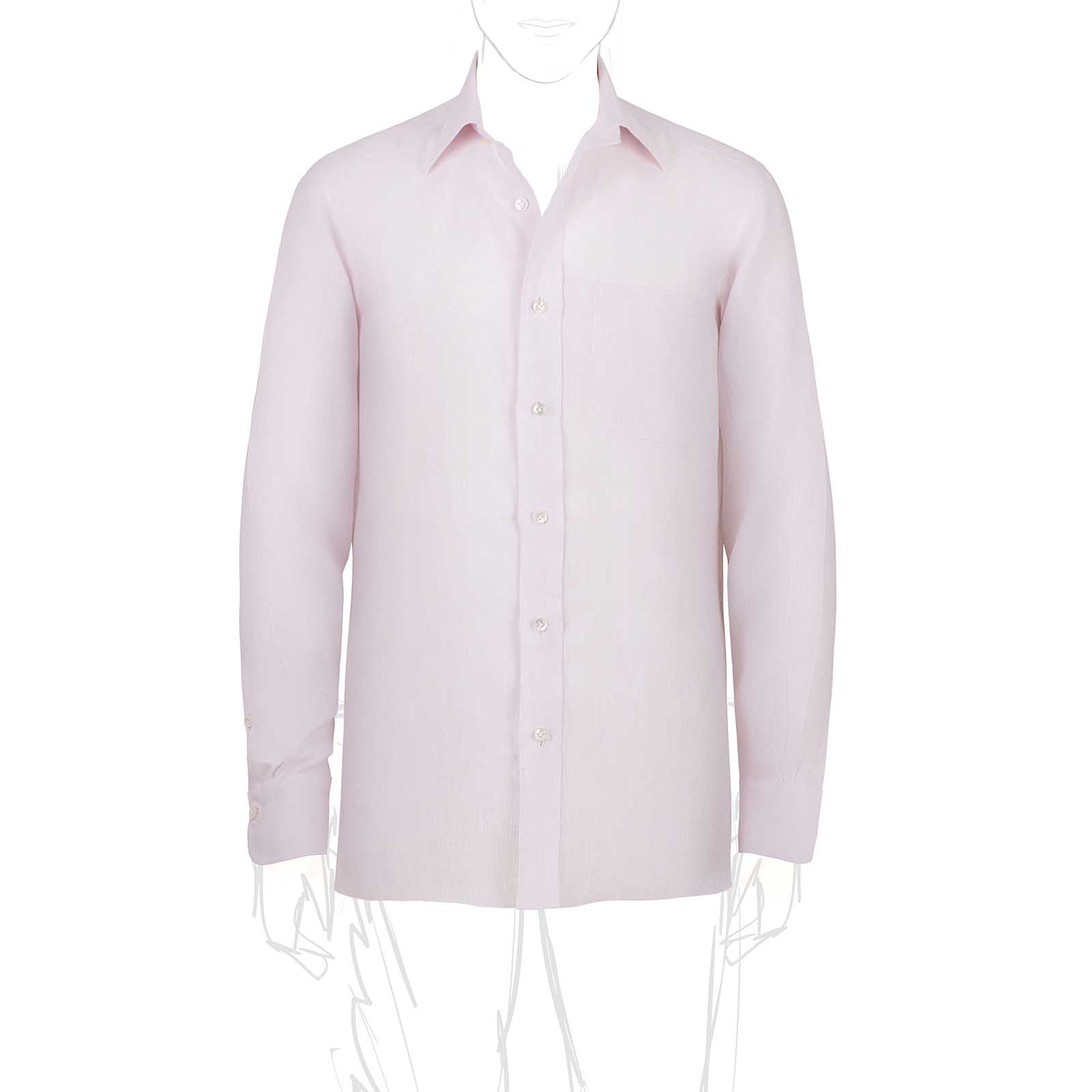 Rubinacci Camicia lino rosa Ritorno libero