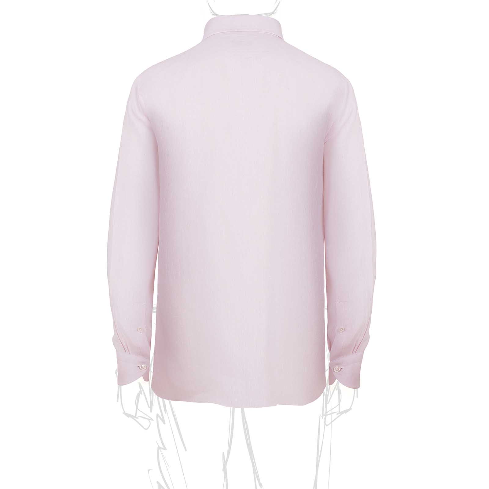 Rubinacci Camicia lino rosa Ritorno libero