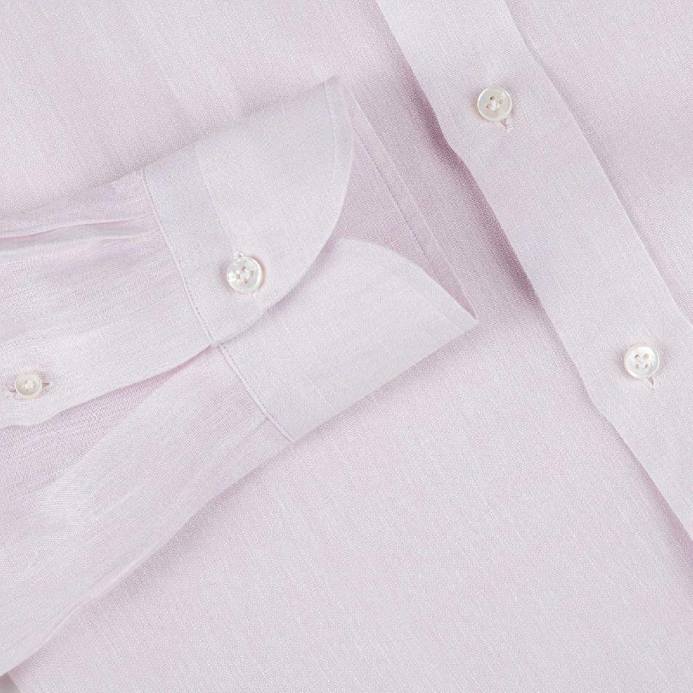 Rubinacci Camicia lino rosa Ritorno libero