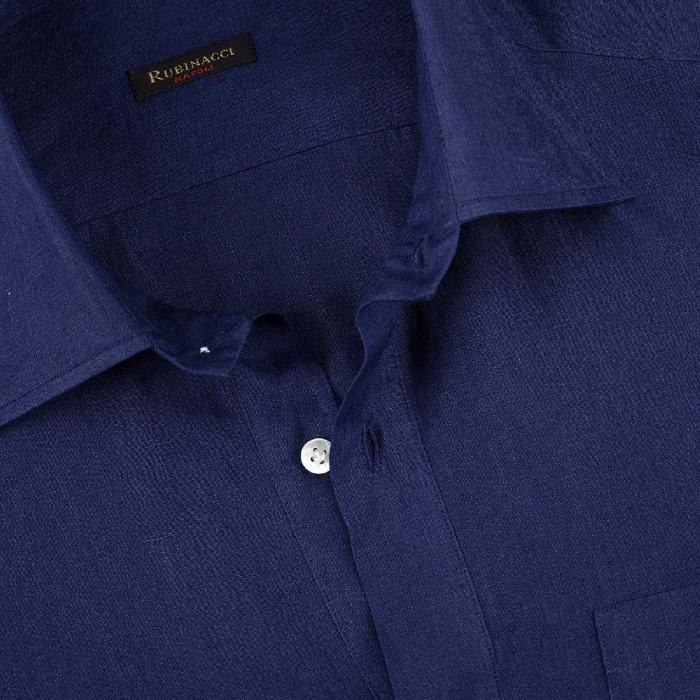 Rubinacci Polo in lino bluette ACQUISTA ORA