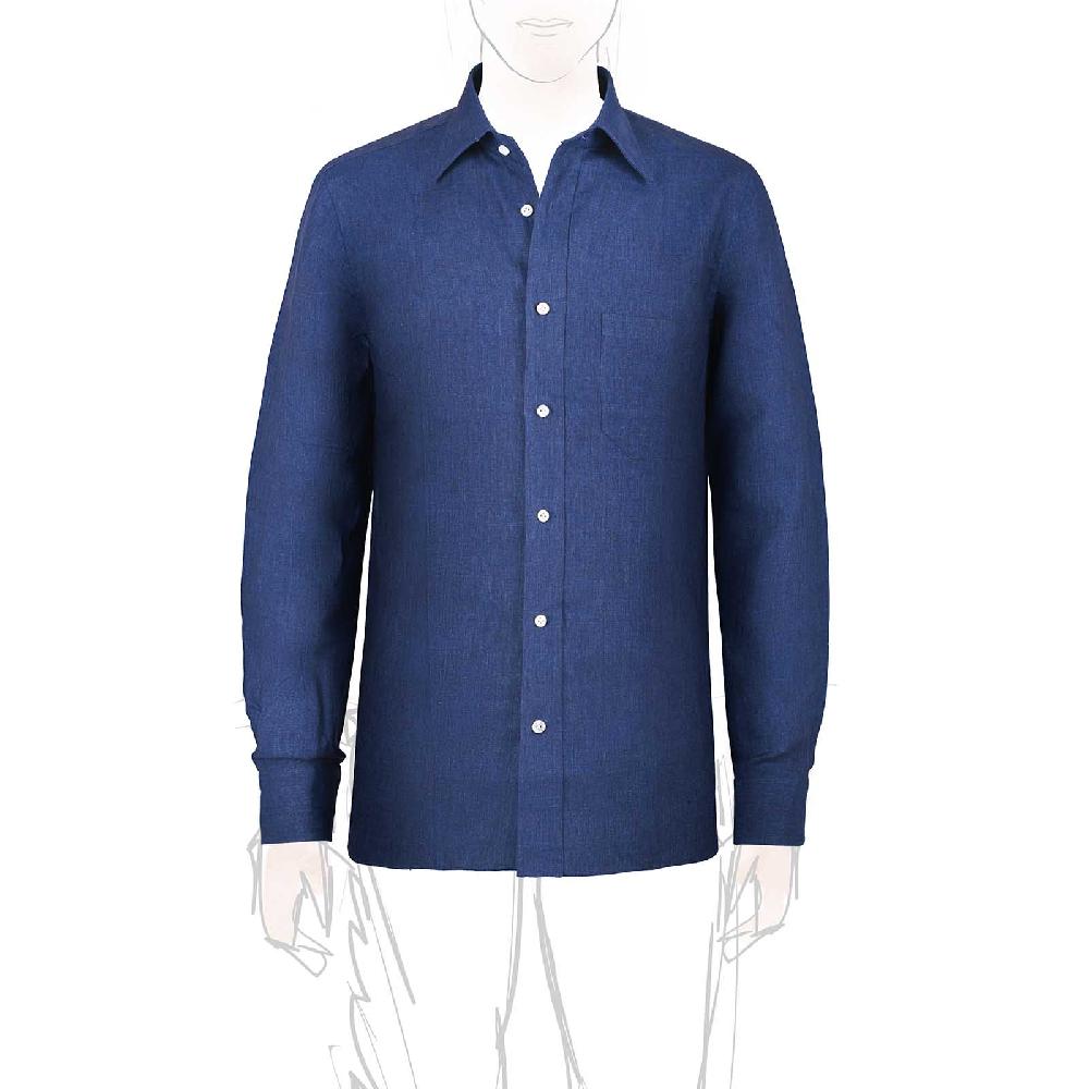 Rubinacci Camicia jeans in lino Latest stili