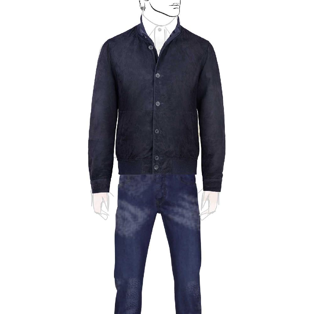 Rubinacci Bomber in camoscio blu Ultimi due giorni
