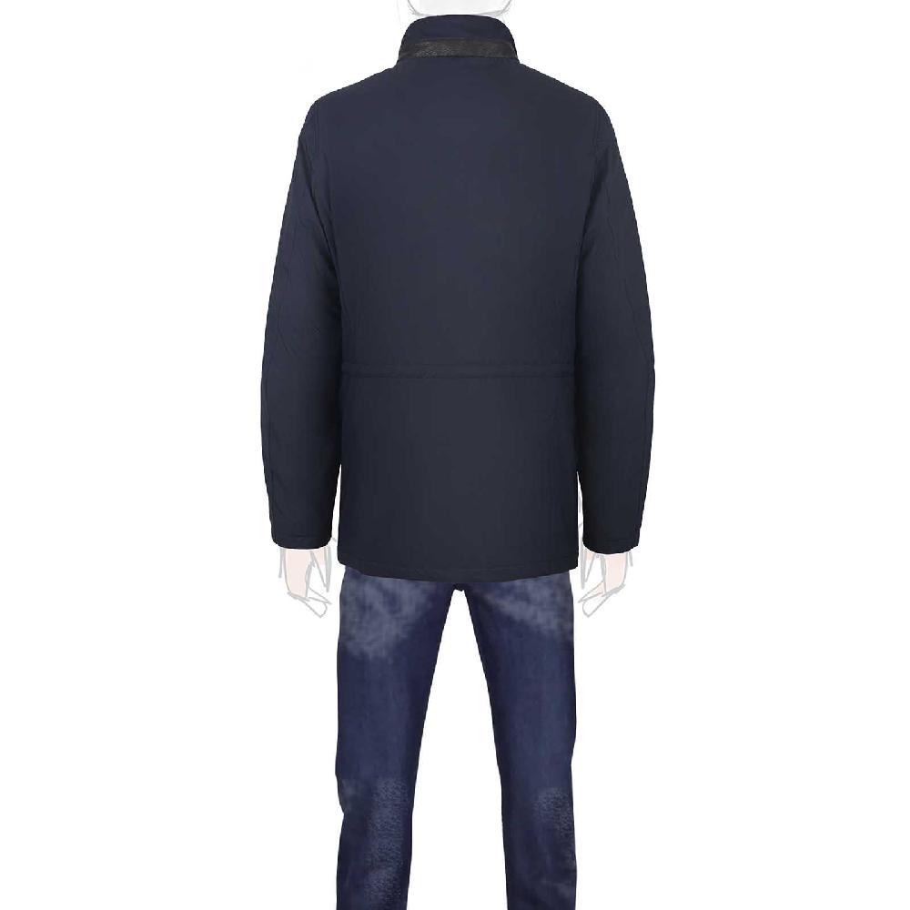 Rubinacci Giaccone in seta impermeabile blu Fino al 50% di sconto