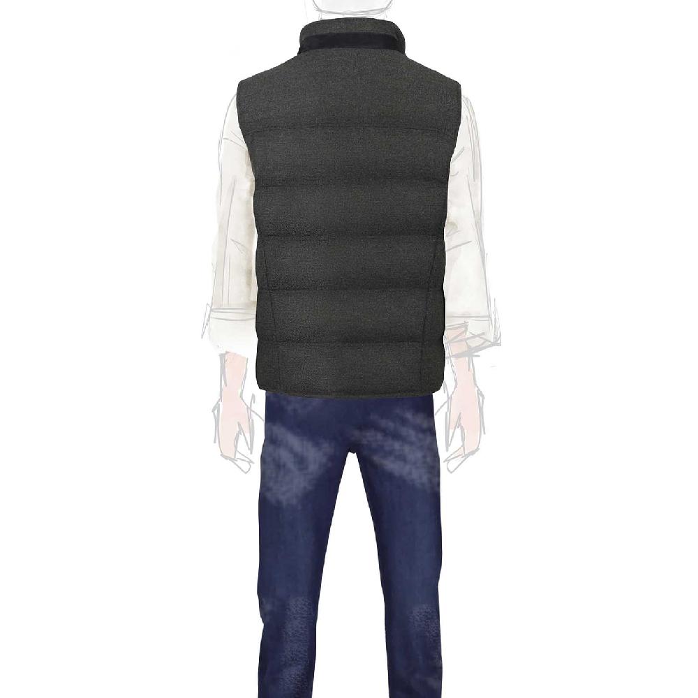 Rubinacci Gilet trapuntato lana e cashmere verde Fino al 60% di sconto