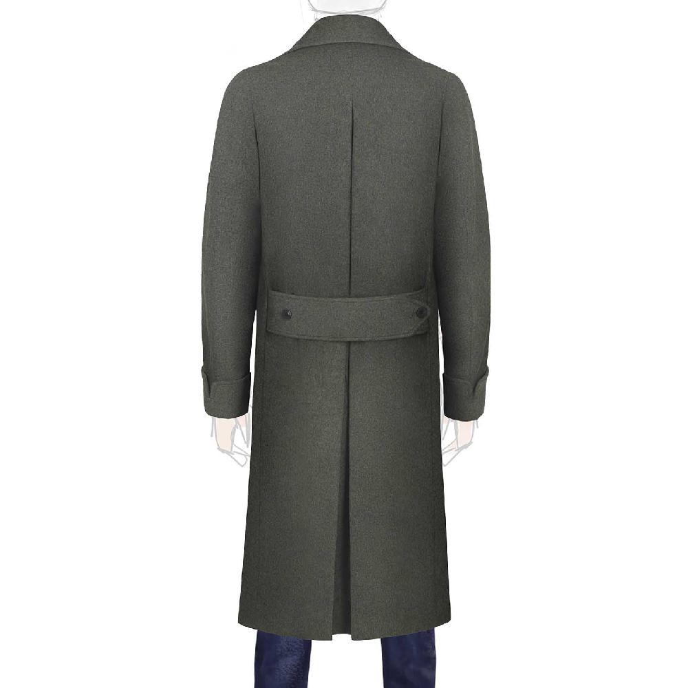 Rubinacci Cappotto ulster in cashmere verde Offerta speciale della fabbrica
