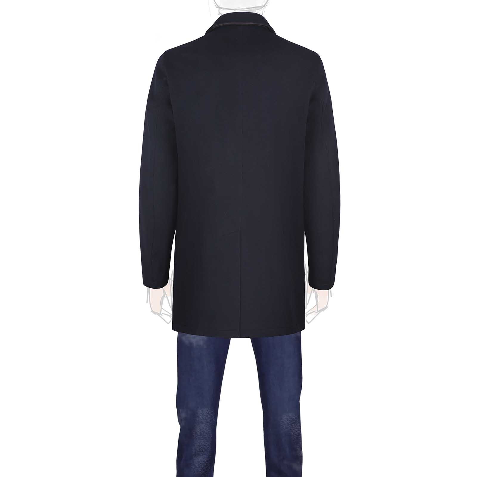 Rubinacci Giaccone in cashmere blu Super sconto