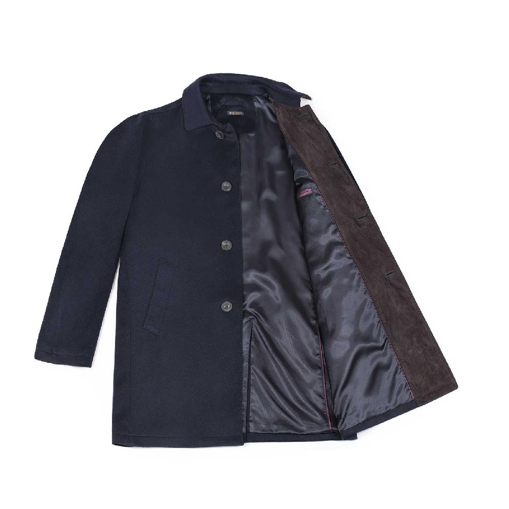 Rubinacci Giaccone in cashmere blu Super sconto