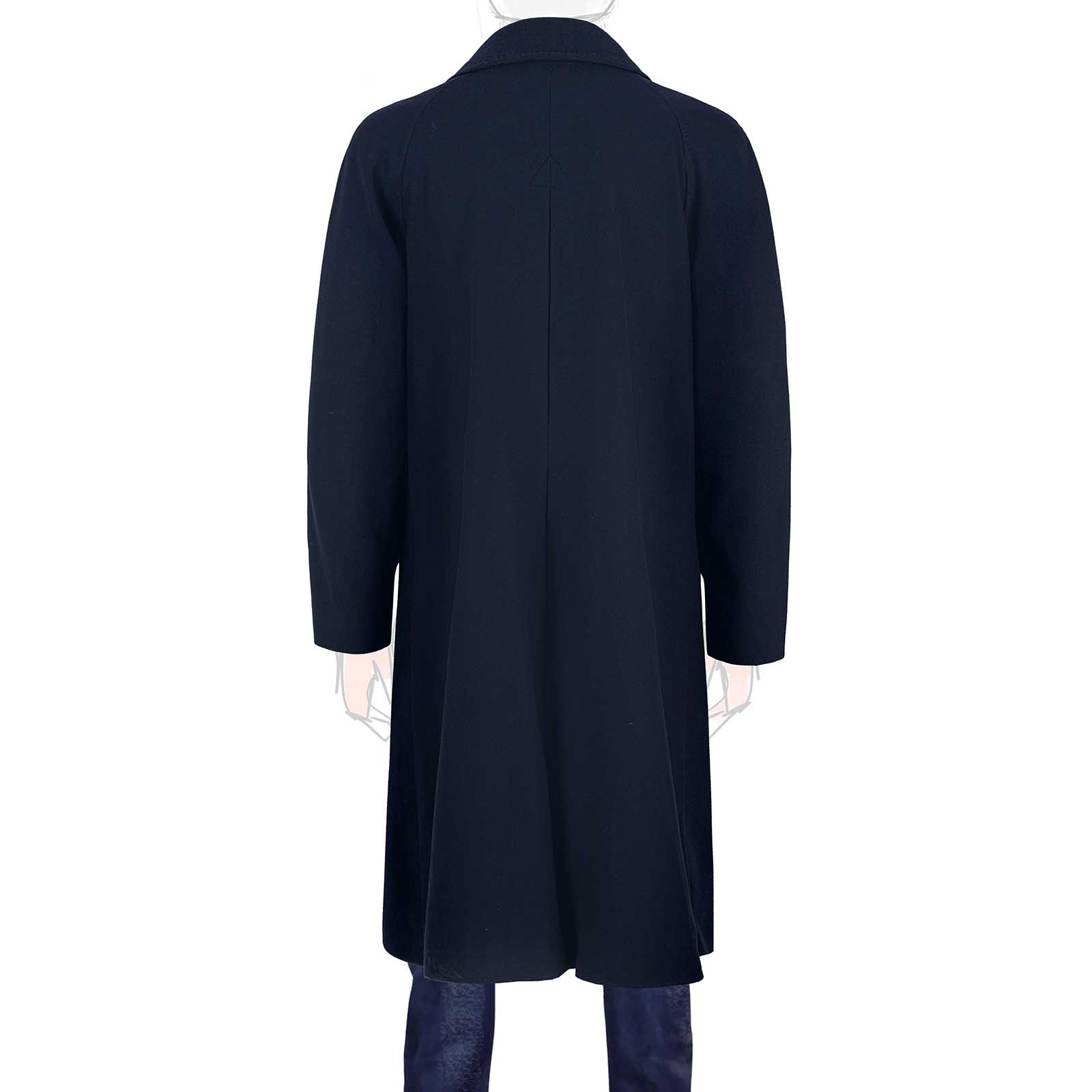 Rubinacci Cappotto raglan in lana super 200's blu Officina