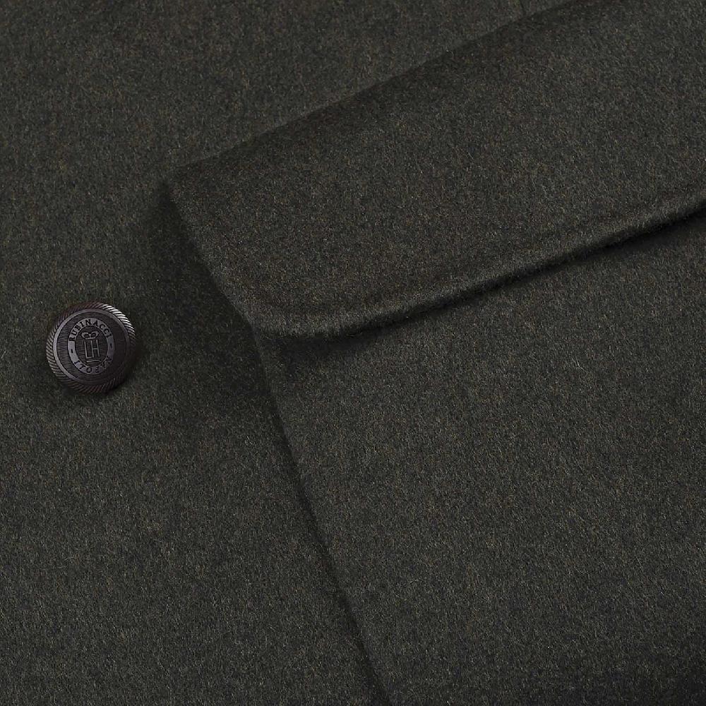 Rubinacci Cappotto doppio petto in cashmere verde Sconti questo mese