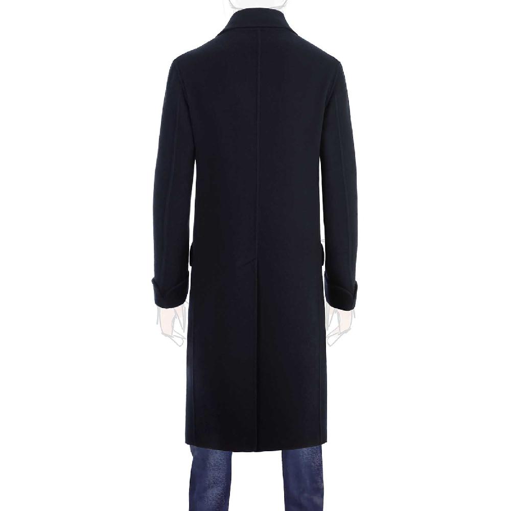 Rubinacci Cappotto doppio petto in cashmere blu 2025