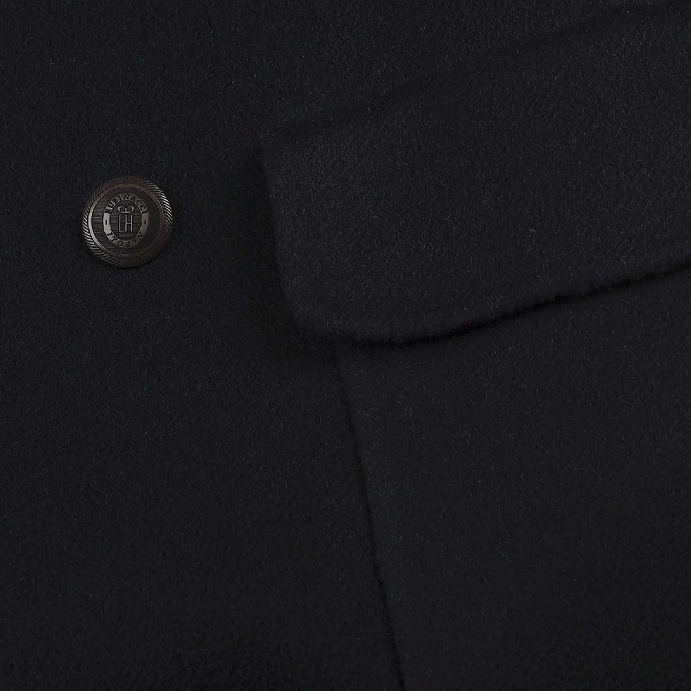 Rubinacci Cappotto doppio petto in cashmere blu 2025