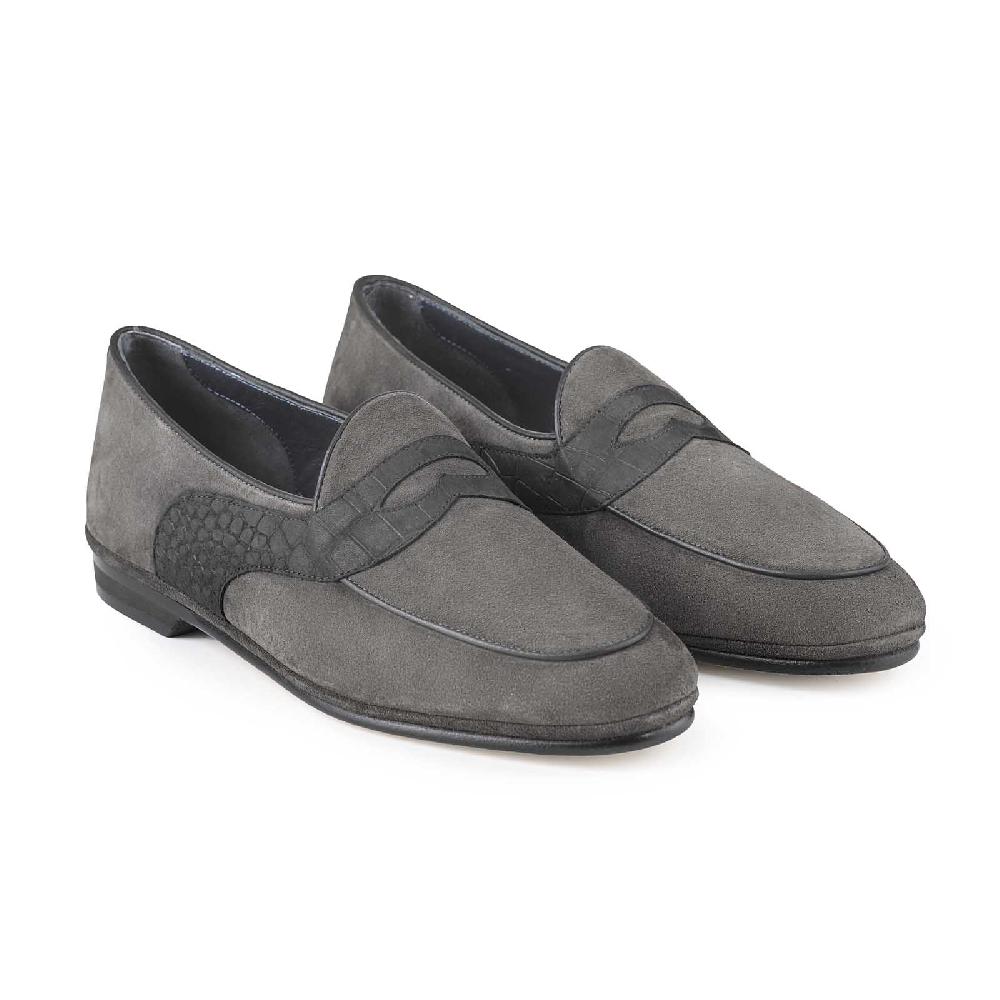 Rubinacci Mocassino alaska grigio Spedizione Gratuita
