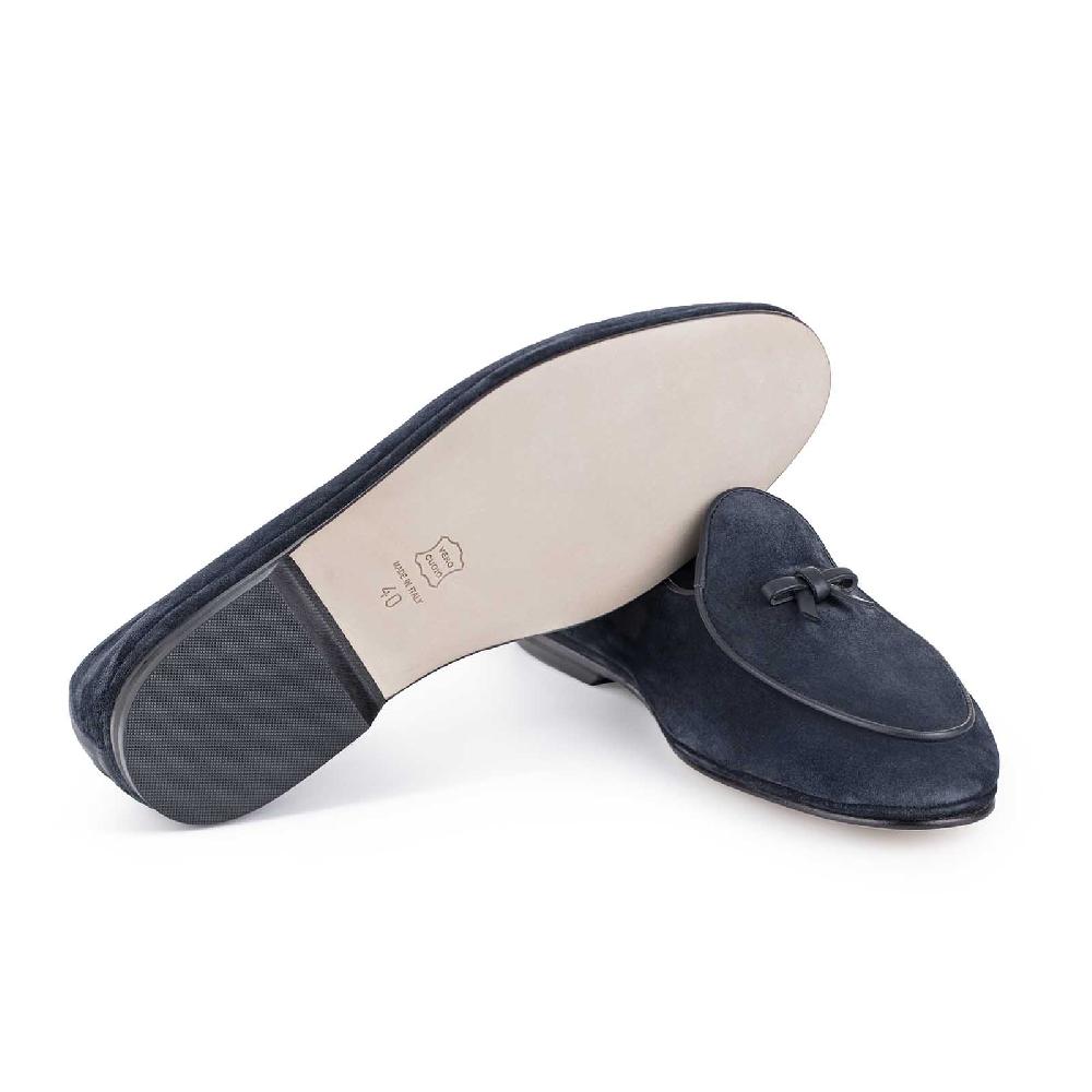 Rubinacci Marphy velour blu Prezzo Ridotto