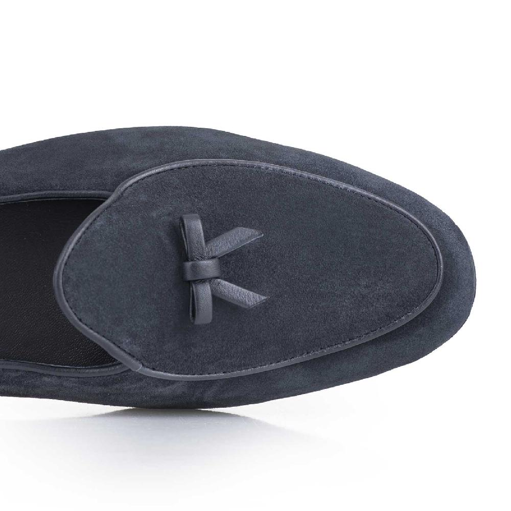 Rubinacci Marphy velour blu Prezzo Ridotto