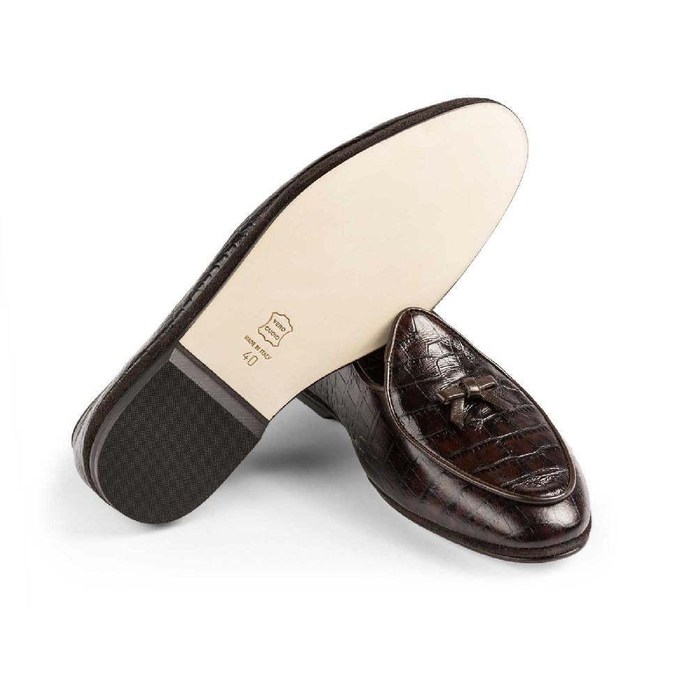 Rubinacci Marphy loira stampato marrone scuro Outlet