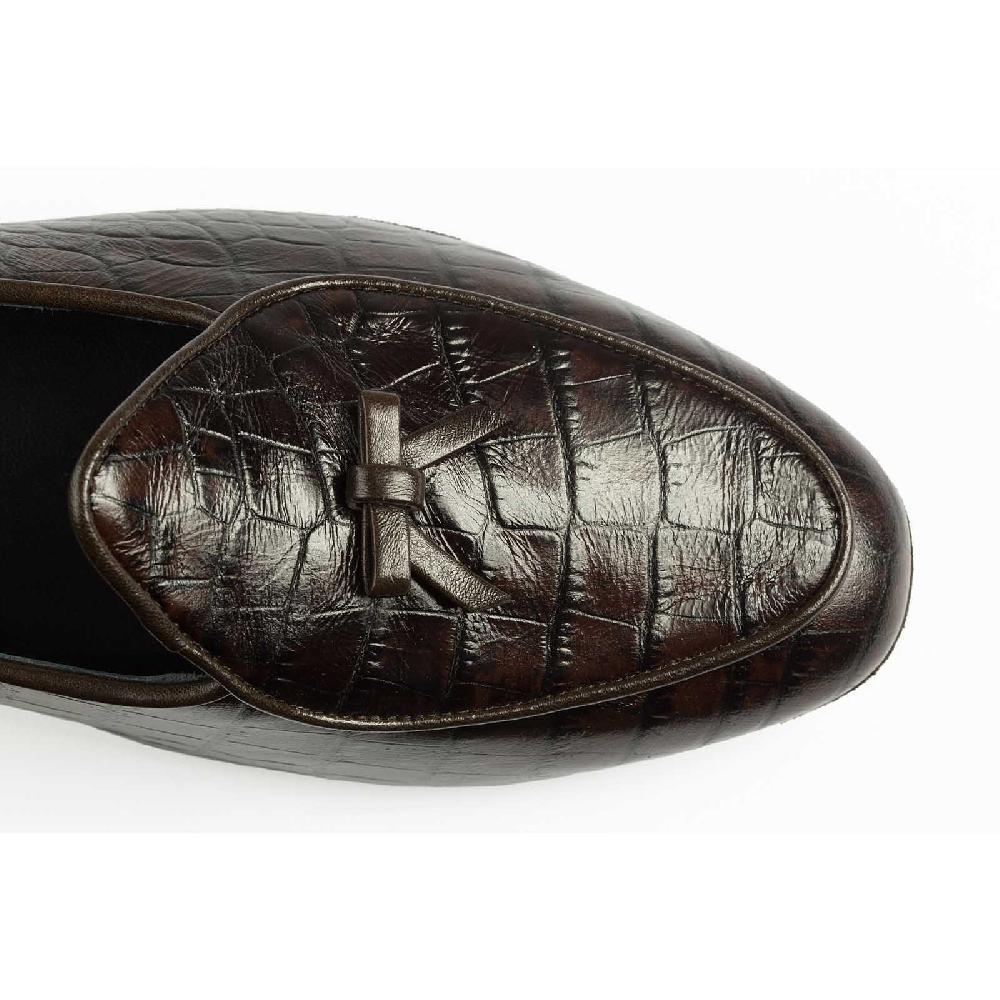 Rubinacci Marphy loira stampato marrone scuro Outlet
