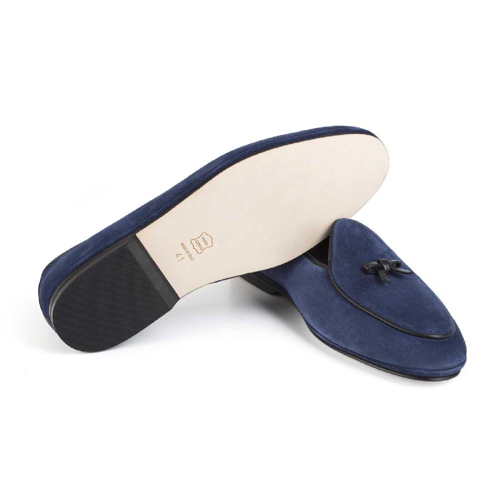Rubinacci Marphy velour blu chiaro In Vendita