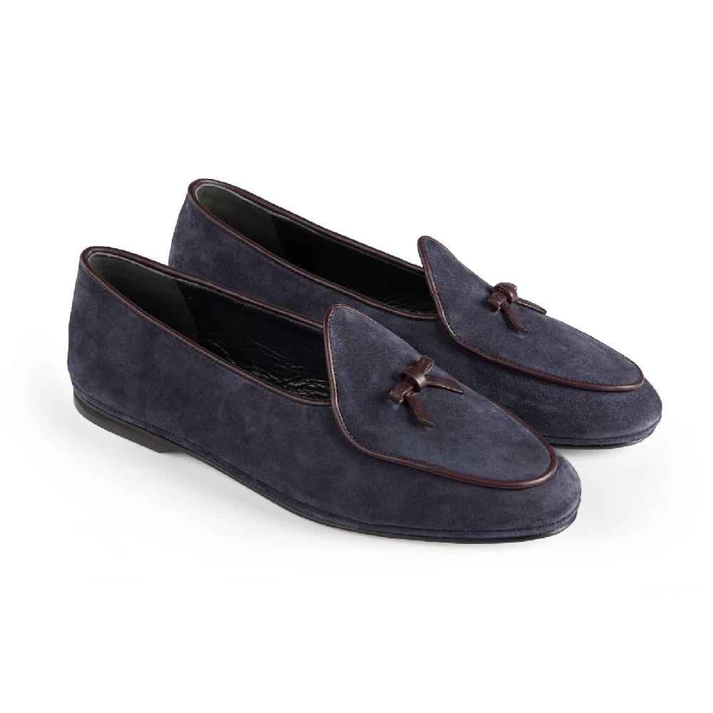 Rubinacci Marphy velour blu piping bordeaux Hotsell