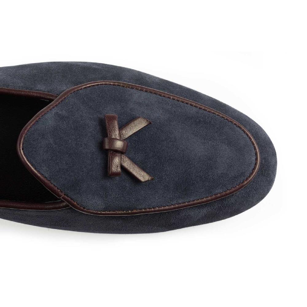 Rubinacci Marphy velour blu piping bordeaux Hotsell