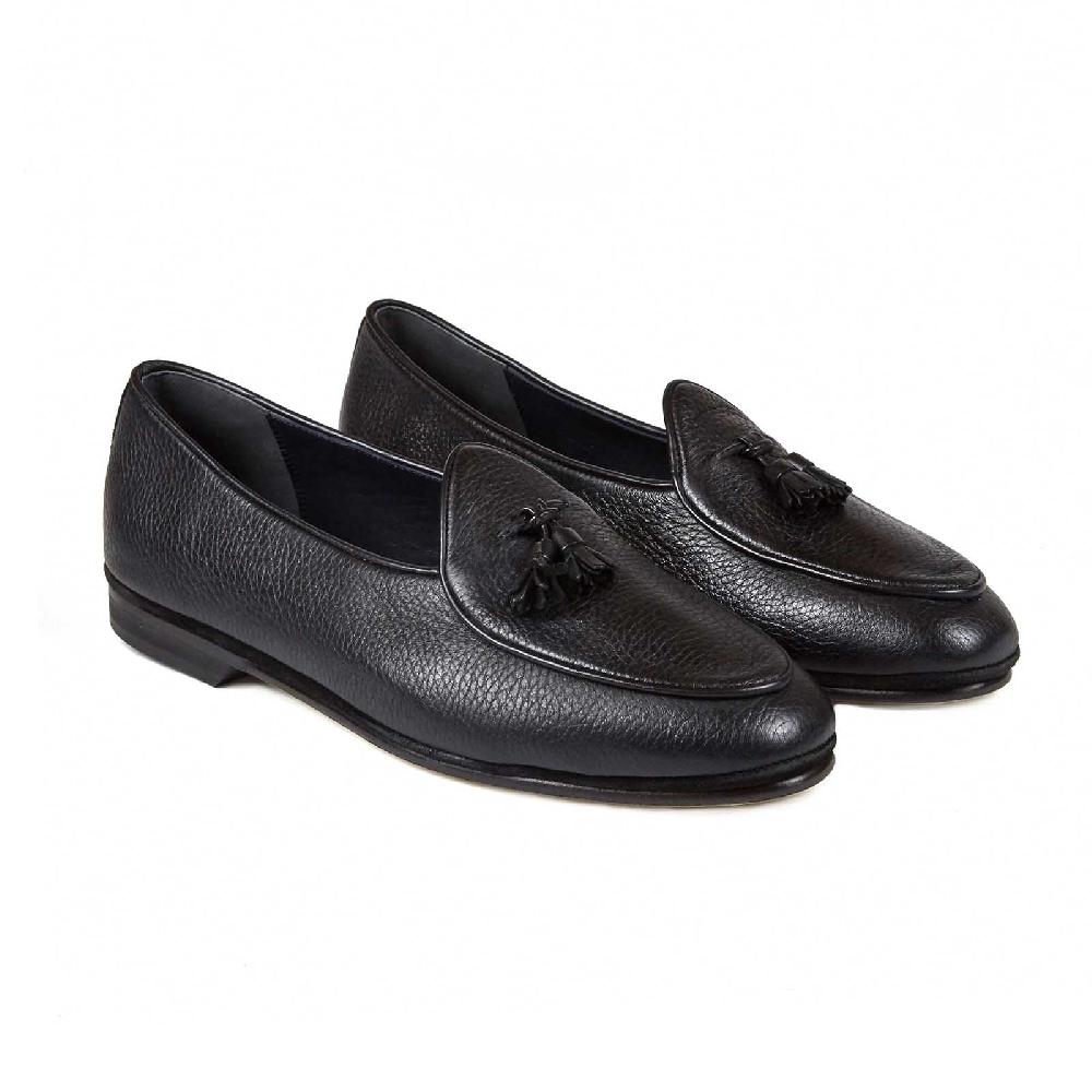 Rubinacci Marphy cervo nero con nappine Saldi Di Fabbrica