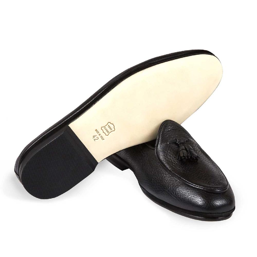 Rubinacci Marphy cervo nero con nappine Saldi Di Fabbrica