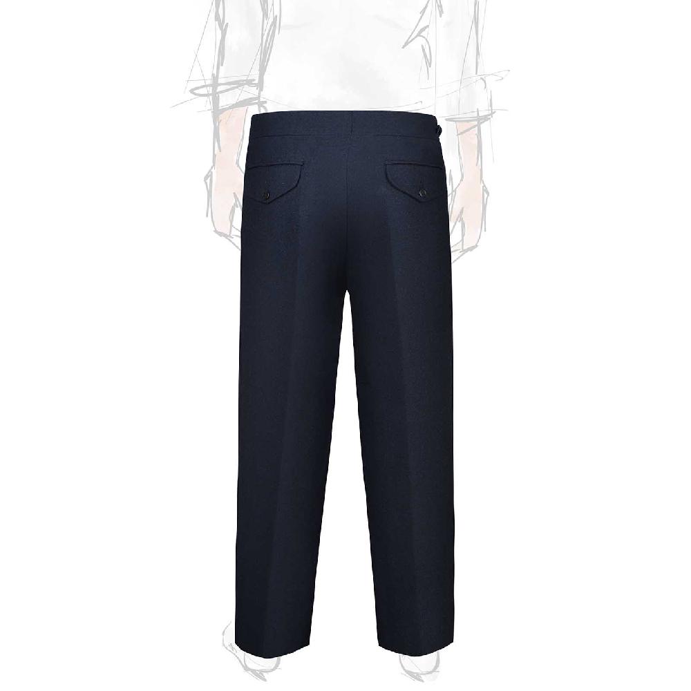 Rubinacci Pantalone genny in flanella blu Sconto di tempo limitato