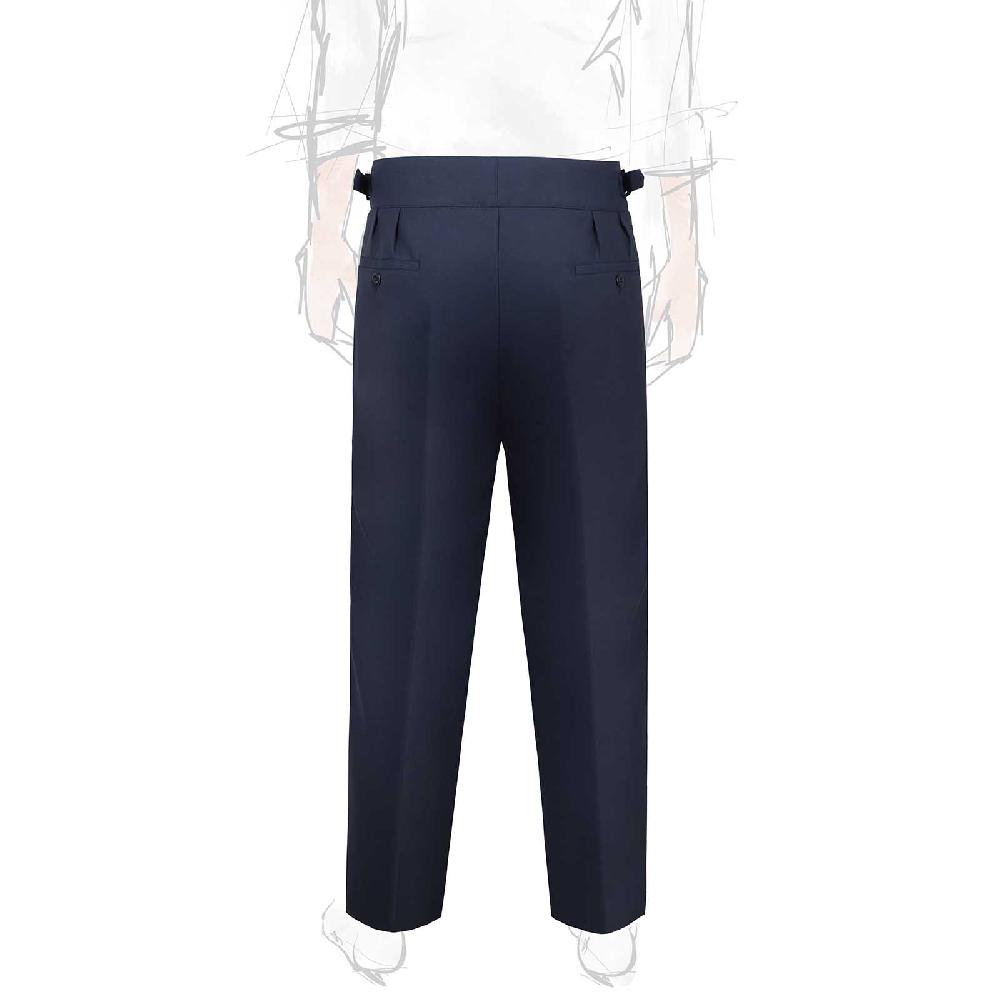 Rubinacci Pantalone manny in hopsack blu Negozio online di fabbrica