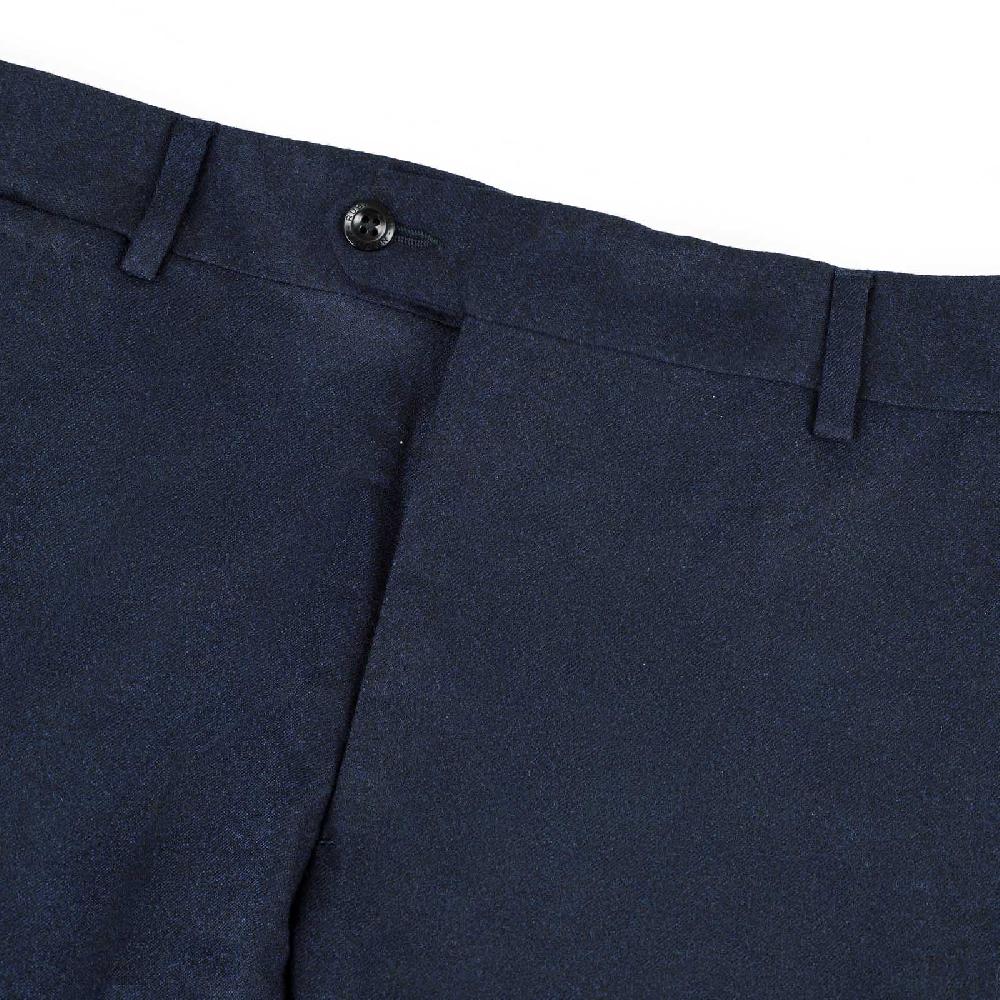 Rubinacci Pantalone in flanella blu Prezzo di fabbrica
