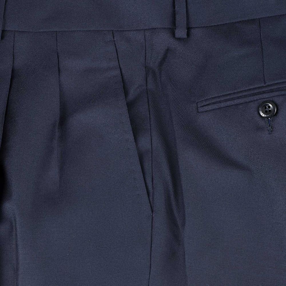 Rubinacci Pantalone 2 pinces in tasmania blu Comprare a buon mercato
