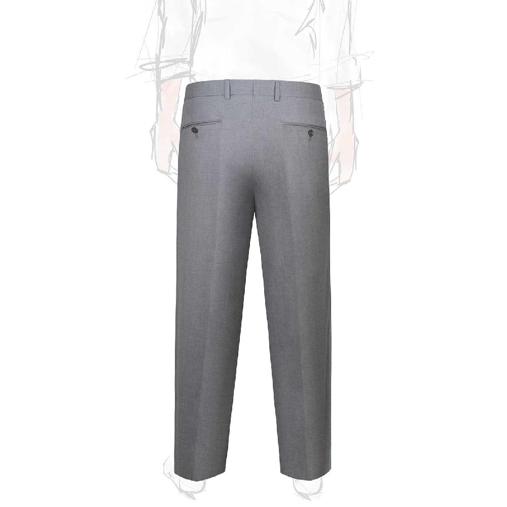 Rubinacci Pantalone 2 pinces in tasmania grigio medio Fornitura limitata