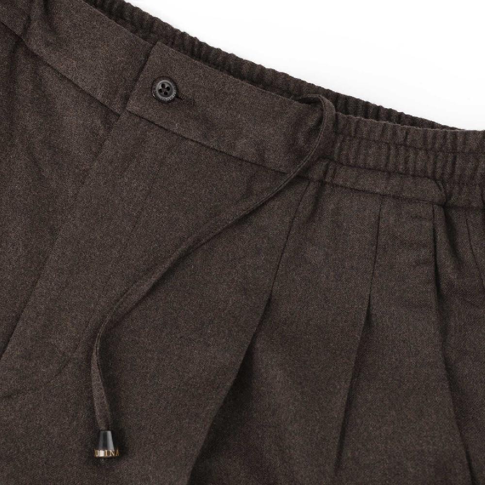 Rubinacci Pantalone leisure in flanella cioccolato Offerta esclusiva