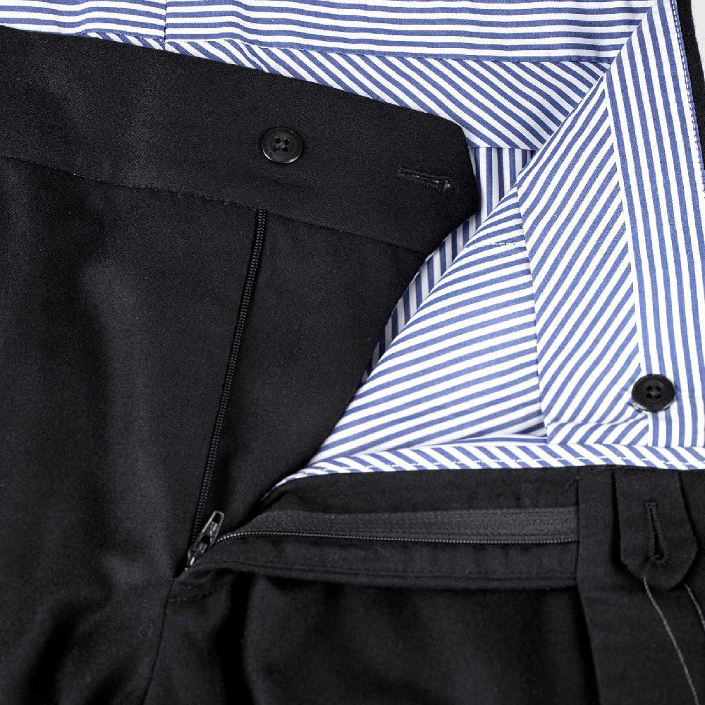 Rubinacci Pantalone genny in flanella nero Black Friday