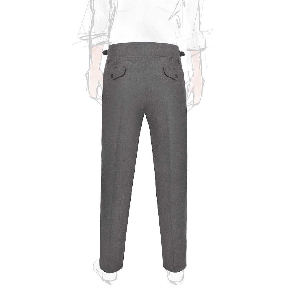 Rubinacci Pantalone manny in flanella grigio scuro limited edition Offerta natalizia