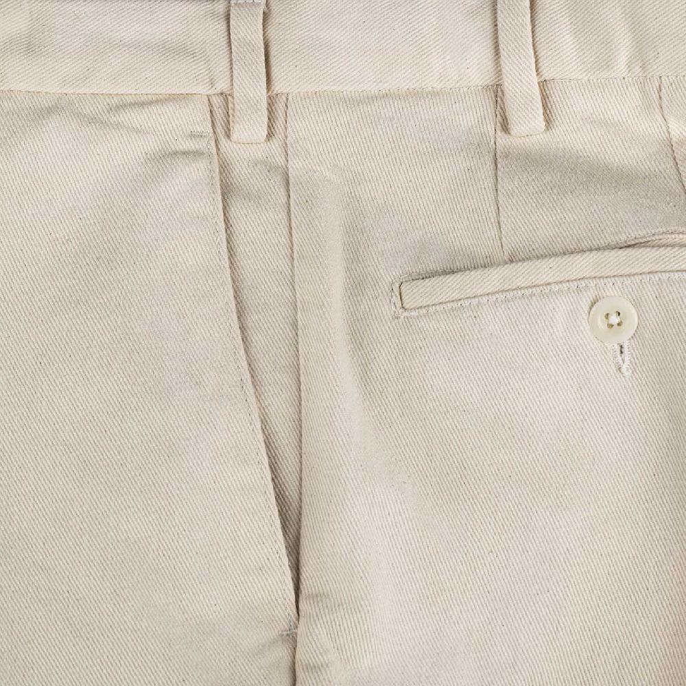 Rubinacci Pantalone in cotone panna Vendita calda