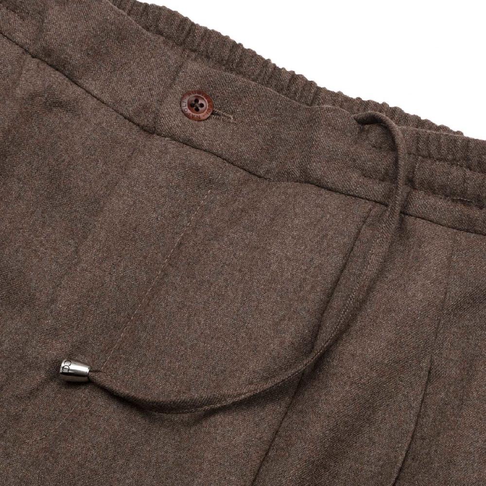 Rubinacci Pantalone leisure in flanella nocciola Offerta migliore