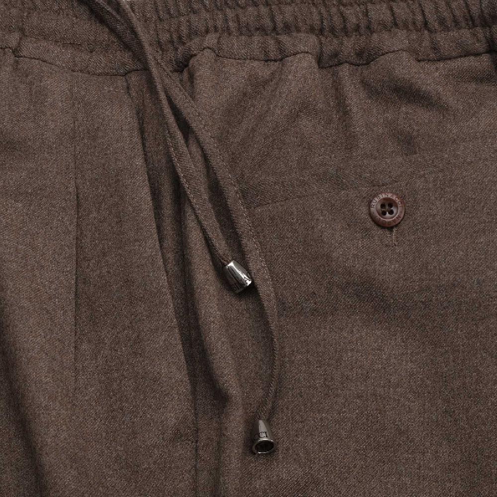 Rubinacci Pantalone leisure in flanella nocciola Offerta migliore