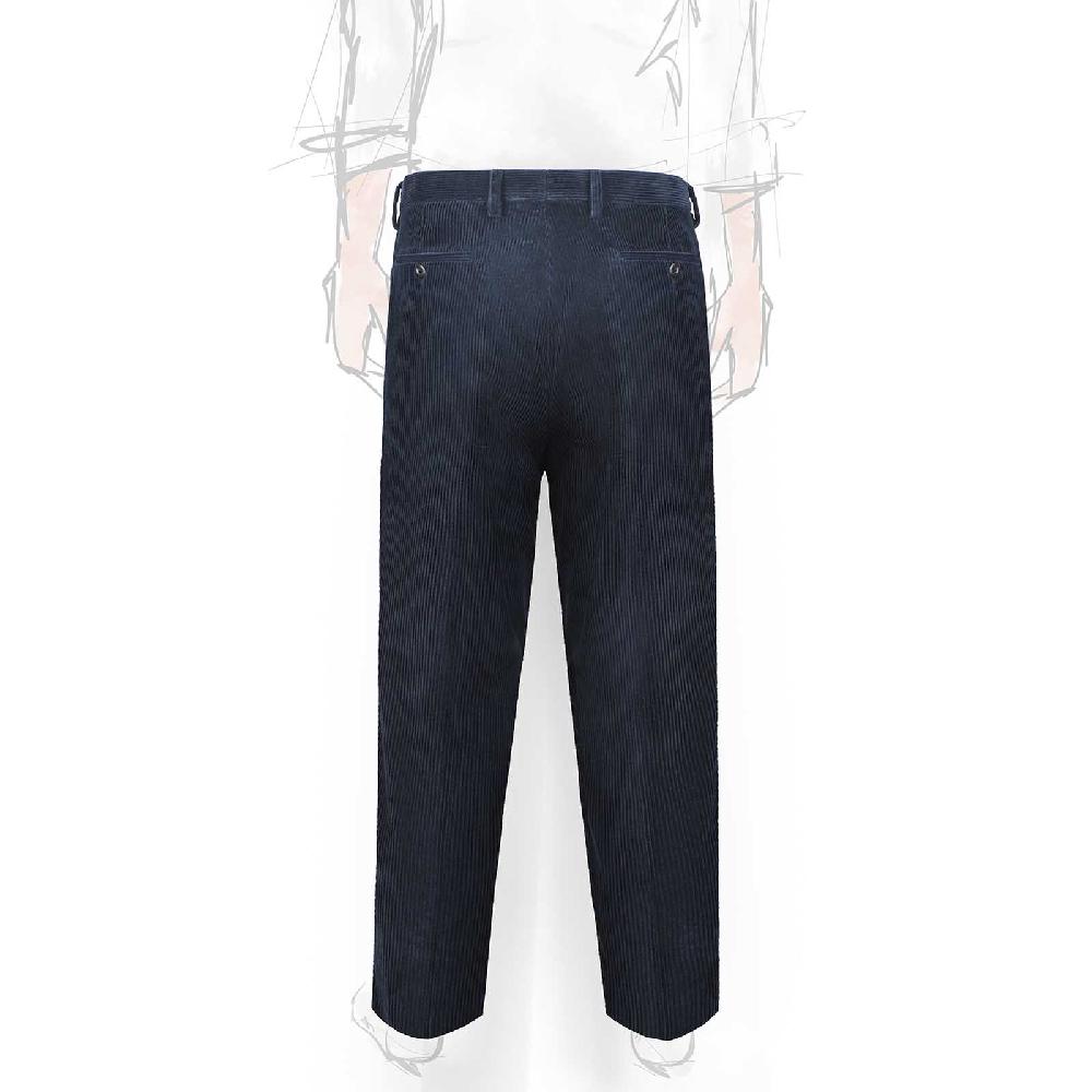 Rubinacci Pantalone in velluto a coste blu Offerte esclusive