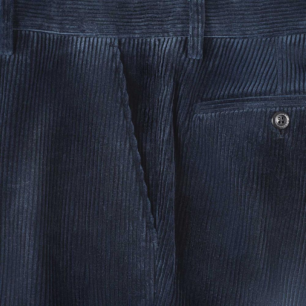 Rubinacci Pantalone in velluto a coste blu Offerte esclusive