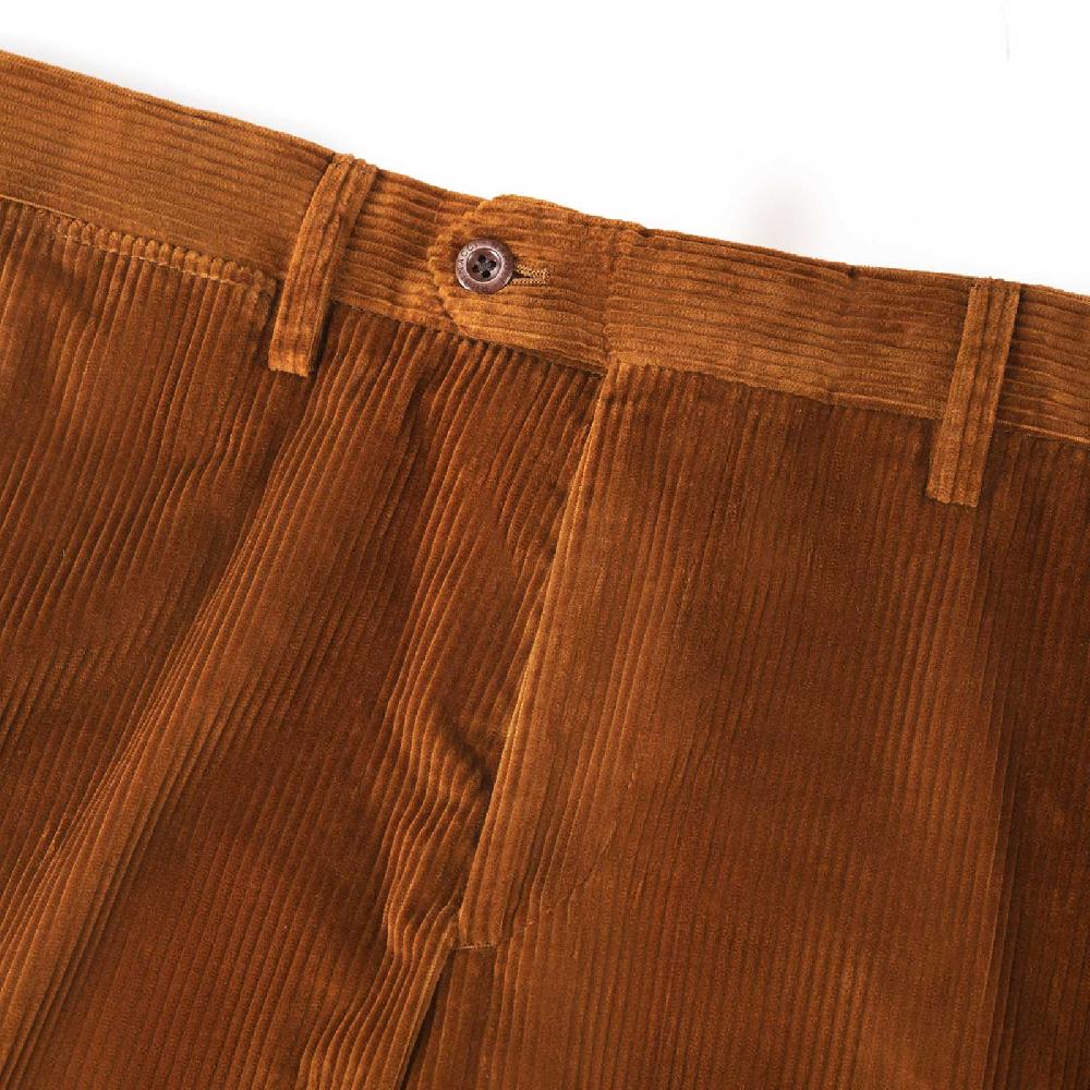 Rubinacci Pantalone in velluto a coste ruggine Lightning offer
