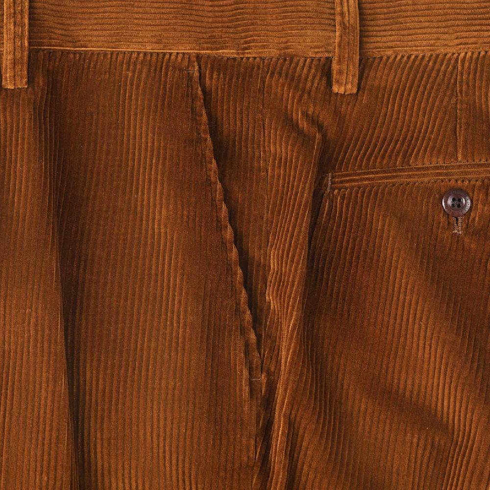 Rubinacci Pantalone in velluto a coste ruggine Lightning offer
