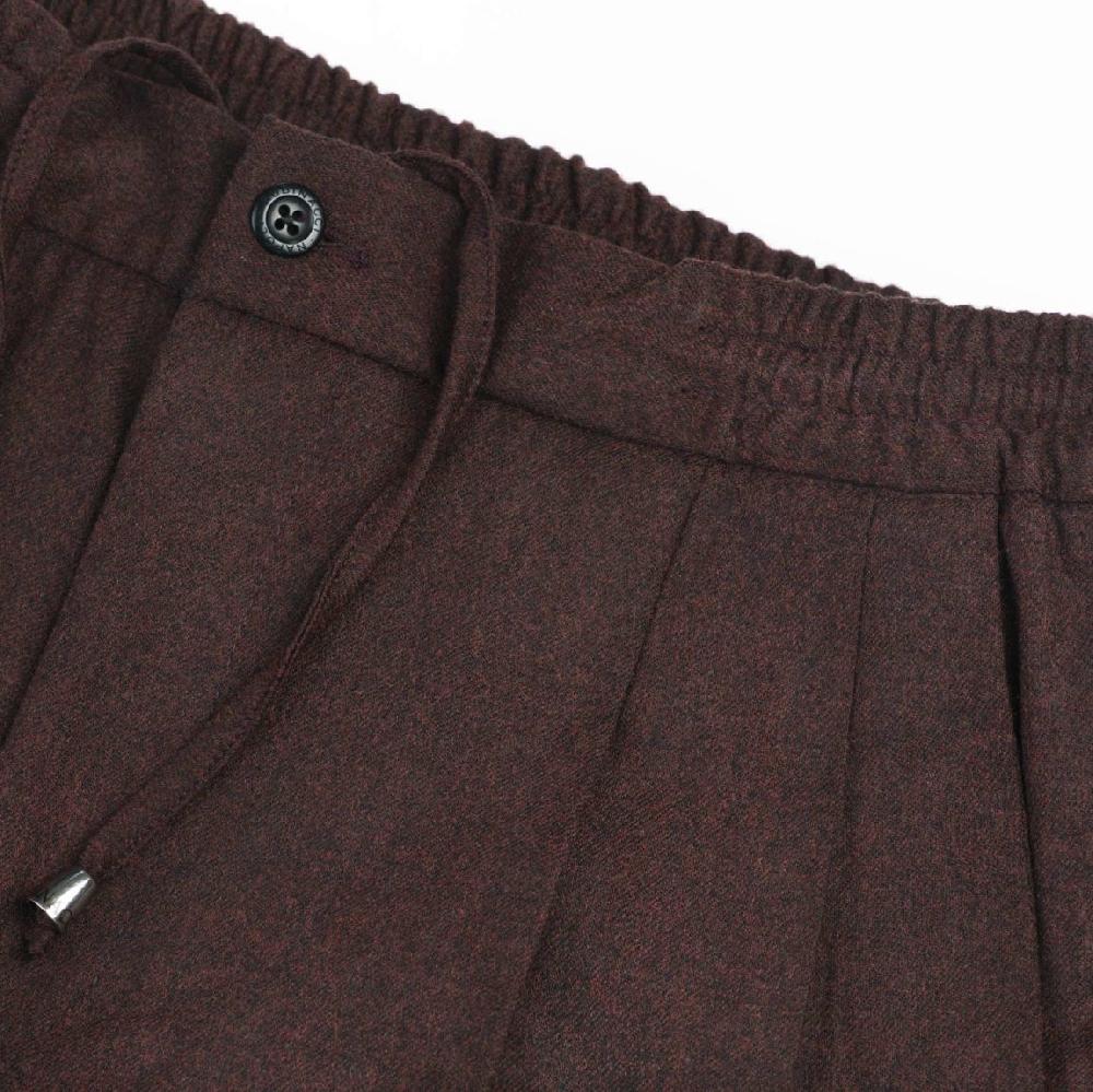 Rubinacci Pantalone leisure in flanella bordeaux Comprane uno, ottenene uno gratis