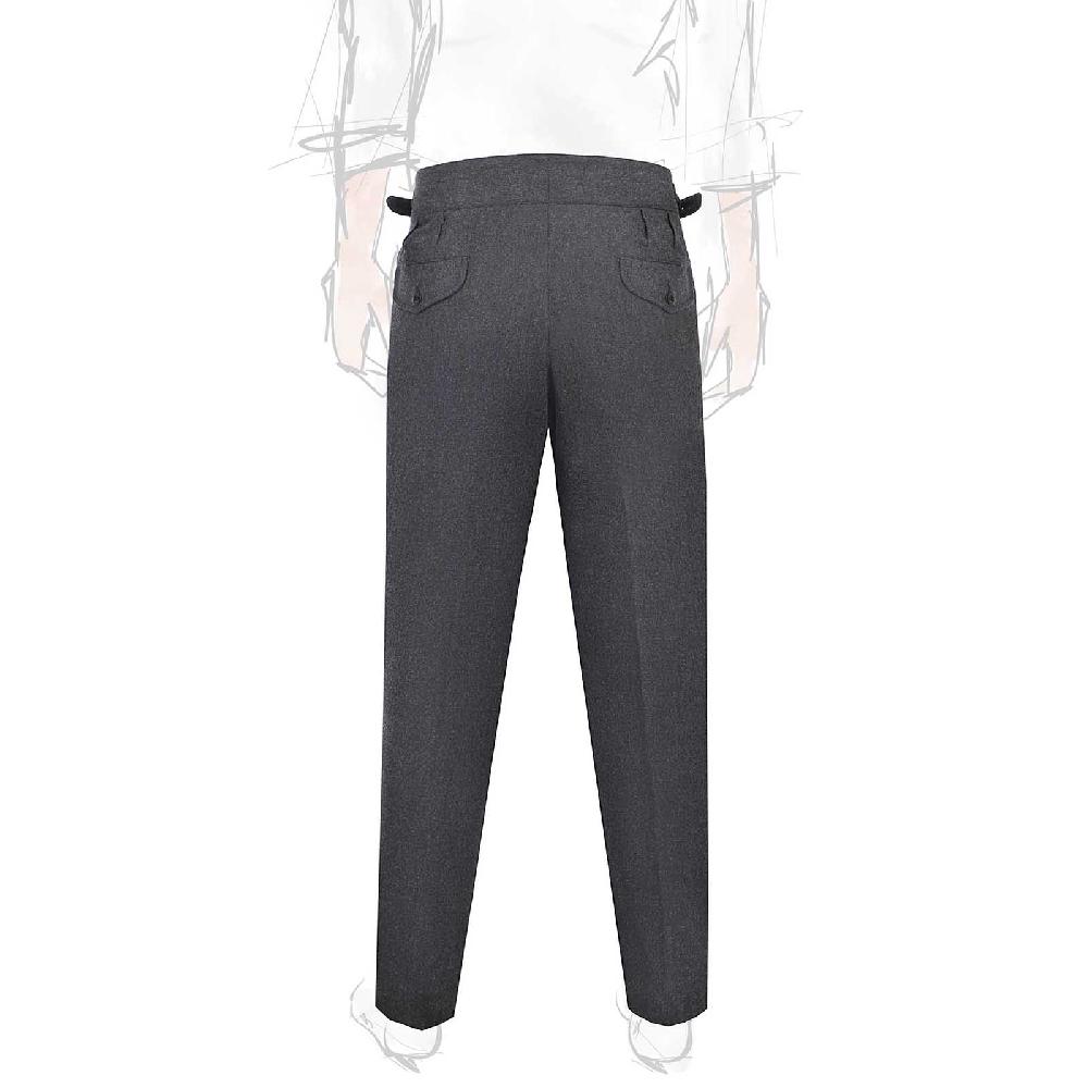 Rubinacci Pantalone manny in lana e cashmere carbone limited edition Prezzo basso